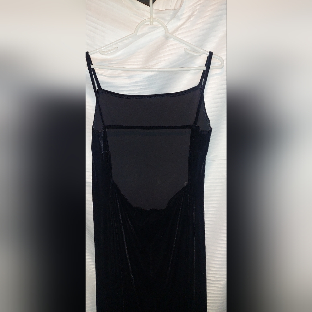 Womens XL Elegant Navy Blue Evening Dress - Picture 5 of 6